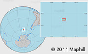 Gray Location Map of the area around 60° 23' 46" S, 105° 19' 29" W