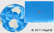 Shaded Relief Location Map of the area around 60° 23' 46" S, 124° 10' 30" E