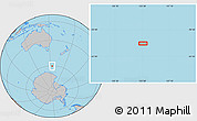 Gray Location Map of the area around 60° 23' 46" S, 153° 55' 30" E