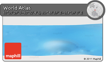Physical Panoramic Map of the Area around 60° 23' 46" S, 158° 10' 30" E