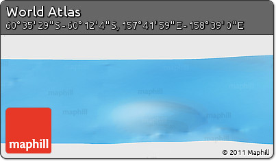 Physical Panoramic Map of the Area around 60° 23' 46" S, 158° 10' 30" E