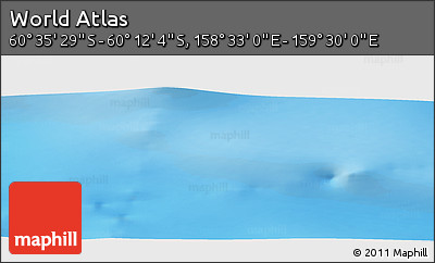 Physical Panoramic Map of the Area around 60° 23' 46" S, 159° 1' 30" E