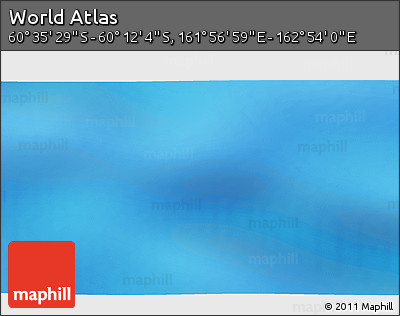 Physical 3D Map of the Area around 60° 23' 46" S, 162° 25' 30" E