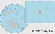 Gray Location Map of the area around 60° 23' 46" S, 163° 16' 30" E