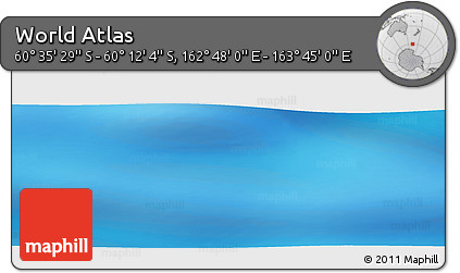 Physical Panoramic Map of the Area around 60° 23' 46" S, 163° 16' 30" E