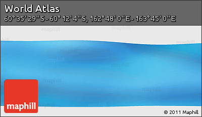 Physical Panoramic Map of the Area around 60° 23' 46" S, 163° 16' 30" E
