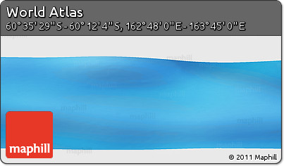 Physical Panoramic Map of the Area around 60° 23' 46" S, 163° 16' 30" E