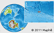 Physical Location Map of the area around 60° 23' 46" S, 164° 7' 30" E