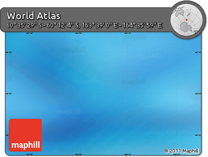 Physical Map of the Area around 60° 23' 46" S, 164° 7' 30" E