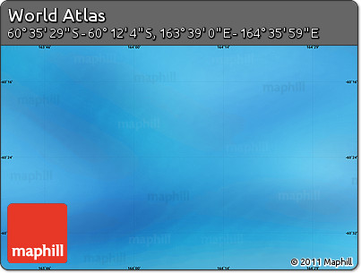 Physical Map of the Area around 60° 23' 46" S, 164° 7' 30" E