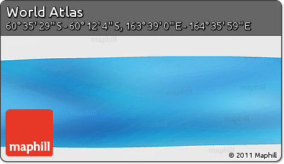 Physical Panoramic Map of the Area around 60° 23' 46" S, 164° 7' 30" E