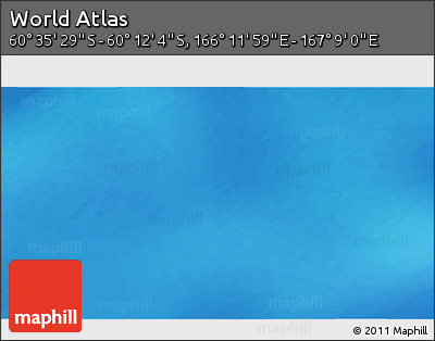 Physical 3D Map of the Area around 60° 23' 46" S, 166° 40' 30" E