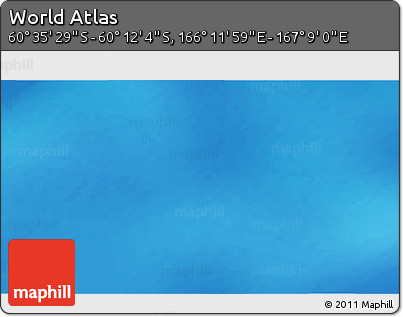 Physical 3D Map of the Area around 60° 23' 46" S, 166° 40' 30" E