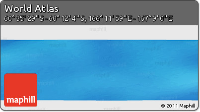Physical Panoramic Map of the Area around 60° 23' 46" S, 166° 40' 30" E