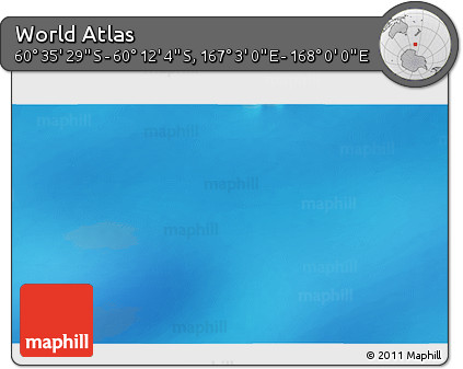 Physical 3D Map of the Area around 60° 23' 46" S, 167° 31' 30" E