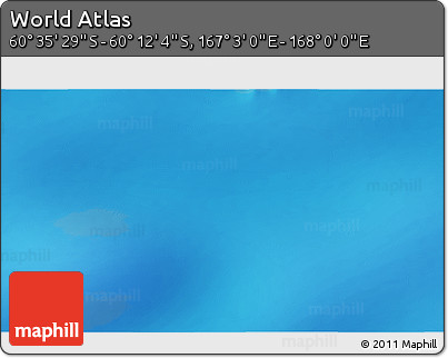 Physical 3D Map of the Area around 60° 23' 46" S, 167° 31' 30" E