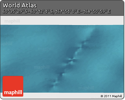 Satellite 3D Map of the Area around 60° 23' 46" S, 168° 22' 30" E