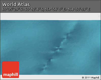 Satellite 3D Map of the Area around 60° 23' 46" S, 168° 22' 30" E