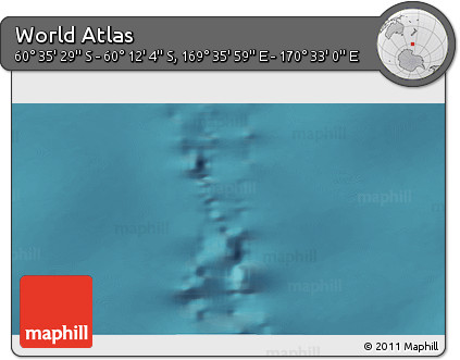Satellite 3D Map of the Area around 60° 23' 46" S, 170° 4' 29" E