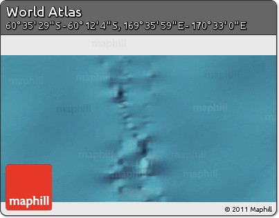 Satellite 3D Map of the Area around 60° 23' 46" S, 170° 4' 29" E
