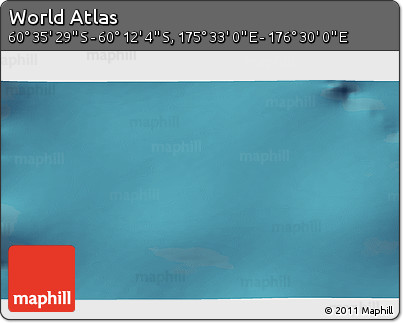 Satellite 3D Map of the Area around 60° 23' 46" S, 176° 1' 30" E