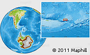 Physical Location Map of the area around 60° 23' 46" S, 40° 43' 30" W