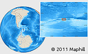 Shaded Relief Location Map of the area around 60° 23' 46" S, 49° 13' 30" W