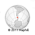 Outline Map of the Area around 60° 23' 46" S, 67° 55' 30" W, rectangular outline