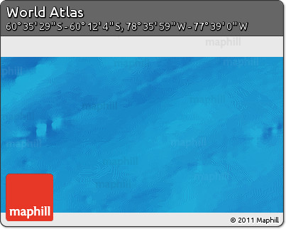 Physical 3D Map of the Area around 60° 23' 46" S, 78° 7' 30" W