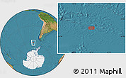 Satellite Location Map of the area around 60° 23' 46" S, 89° 10' 30" W