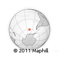 Outline Map of the Area around 60° 44' 41" S, 106° 10' 30" W, rectangular outline