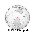 Outline Map of the Area around 60° 44' 41" S, 124° 10' 30" E, rectangular outline
