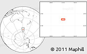 Blank Location Map of the area around 60° 44' 41" S, 151° 22' 30" E