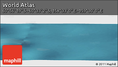 Satellite Panoramic Map of the Area around 60° 44' 41" S, 159° 1' 30" E