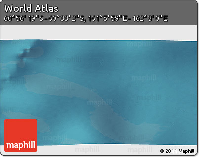 Satellite 3D Map of the Area around 60° 44' 41" S, 161° 34' 29" E