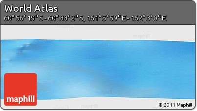 Physical Panoramic Map of the Area around 60° 44' 41" S, 161° 34' 29" E