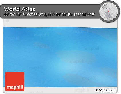 Physical 3D Map of the Area around 60° 44' 41" S, 162° 25' 30" E