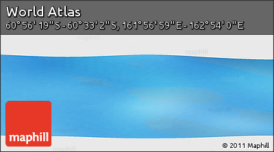 Physical Panoramic Map of the Area around 60° 44' 41" S, 162° 25' 30" E