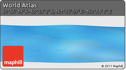 Physical Panoramic Map of the Area around 60° 44' 41" S, 162° 25' 30" E