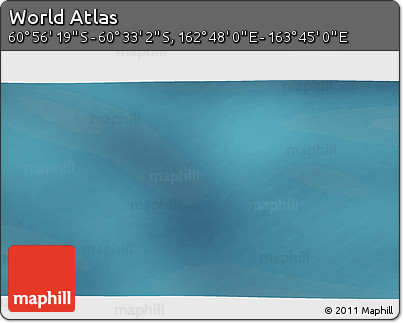 Satellite 3D Map of the Area around 60° 44' 41" S, 163° 16' 30" E