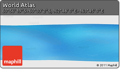 Physical Panoramic Map of the Area around 60° 44' 41" S, 163° 16' 30" E