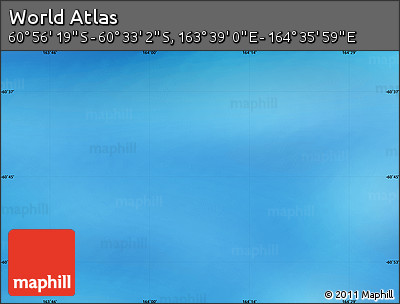 Physical Map of the Area around 60° 44' 41" S, 164° 7' 30" E