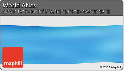 Physical Panoramic Map of the Area around 60° 44' 41" S, 164° 7' 30" E