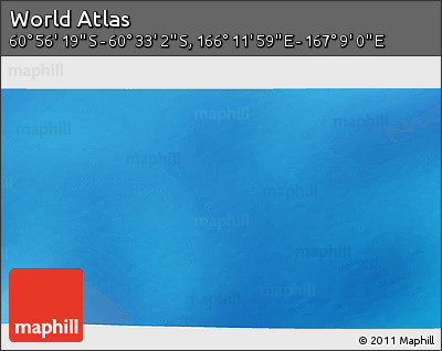 Physical 3D Map of the Area around 60° 44' 41" S, 166° 40' 30" E