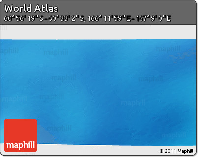 Physical 3D Map of the Area around 60° 44' 41" S, 166° 40' 30" E