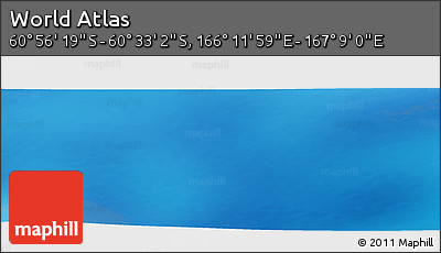 Physical Panoramic Map of the Area around 60° 44' 41" S, 166° 40' 30" E
