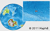 Physical Location Map of the area around 60° 44' 41" S, 172° 37' 30" E