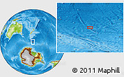 Physical Location Map of the area around 60° 44' 41" S, 174° 19' 29" E