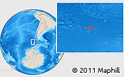 Shaded Relief Location Map of the area around 60° 44' 41" S, 83° 13' 29" W