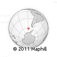 Outline Map of the Area around 60° 44' 41" S, 88° 19' 29" W, rectangular outline